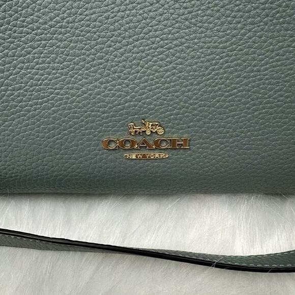 Coach Laurel Large Shoulder/Crossbody Bag Sage Soft Pebble Leather NWT CY684 - Picture 11 of 12